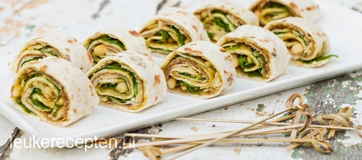 Tortilla pesto rolletjes