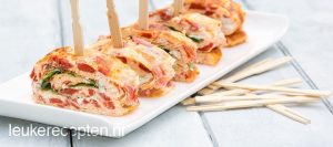omeletrolletjes met paprika