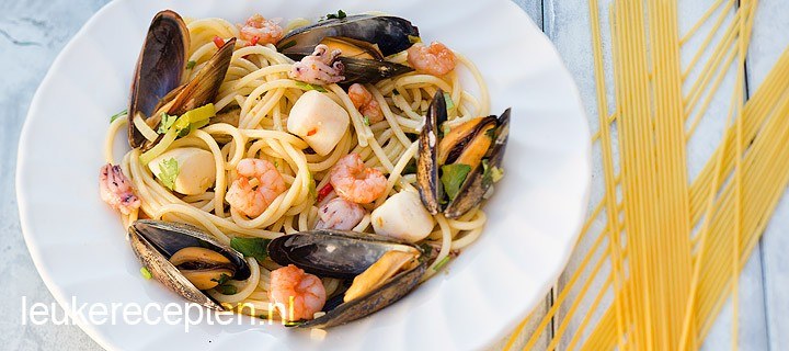 Pasta met zeevruchten