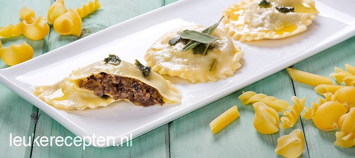 Ravioli met champignonvulling