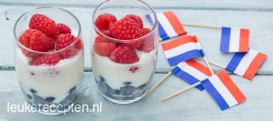 rood wit blauw toetje