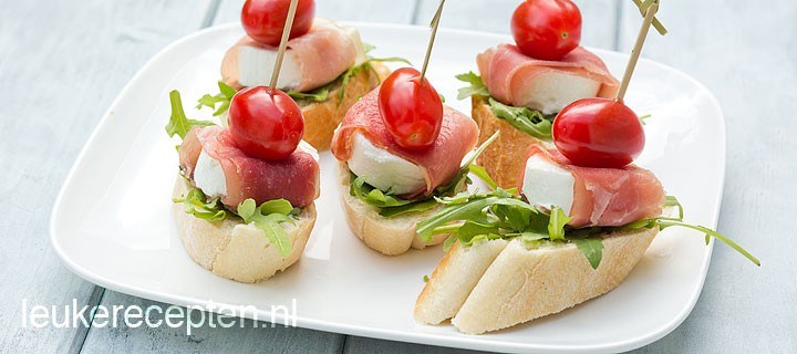 Pinchos met geitenkaas