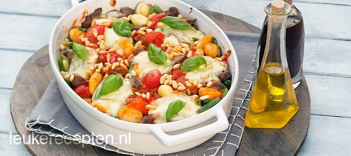 Gnocchi met biefstukreepjes
