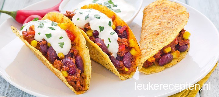 Taco’s met chili con carne