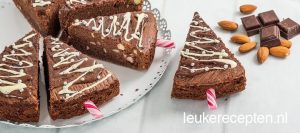 brownie kersttaart