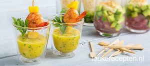 garnalen met mango amuse