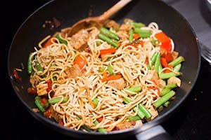 noedels met sperziebonen en tofu 01