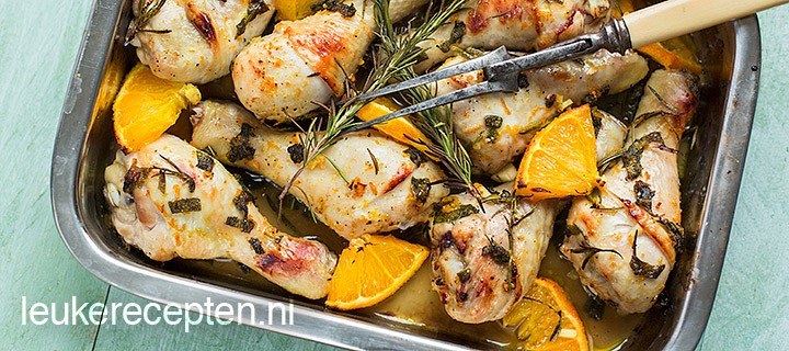 Kip met sinaasappel en honing