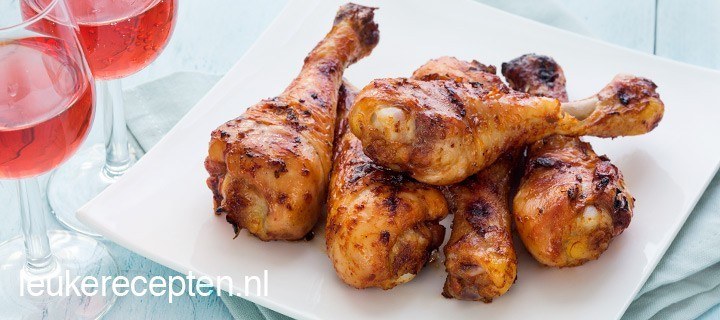 Kip drumsticks van de bbq