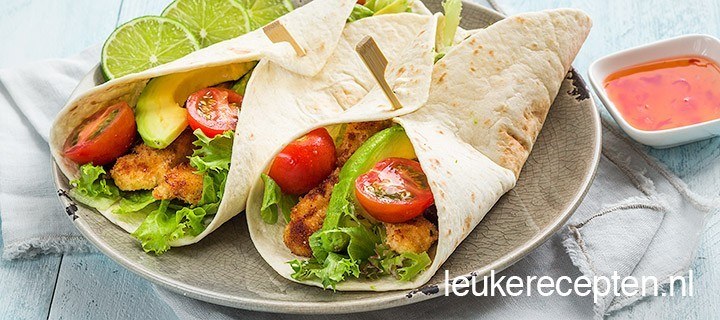 Wraps met krokante vis