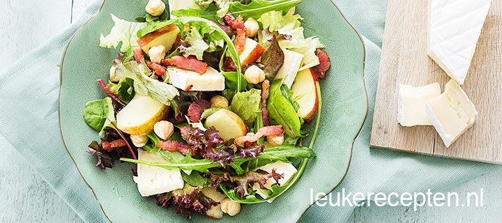 Salade met appel en brie