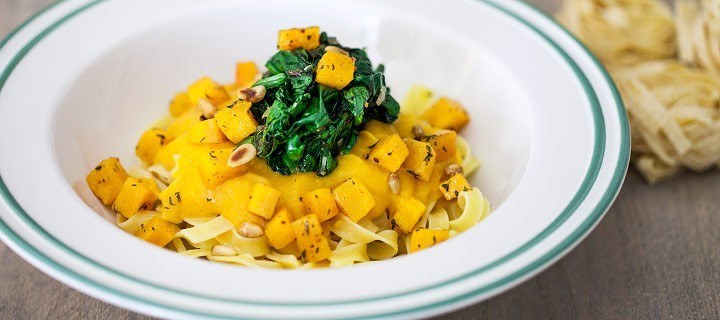 Tagliatelle met pompoen