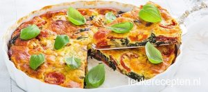 frittata met spinazie en chorizo