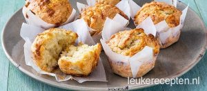 Kokos muffins met witte chocolade