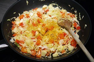 Ovenschotel met spitskool en rookworst stap 3