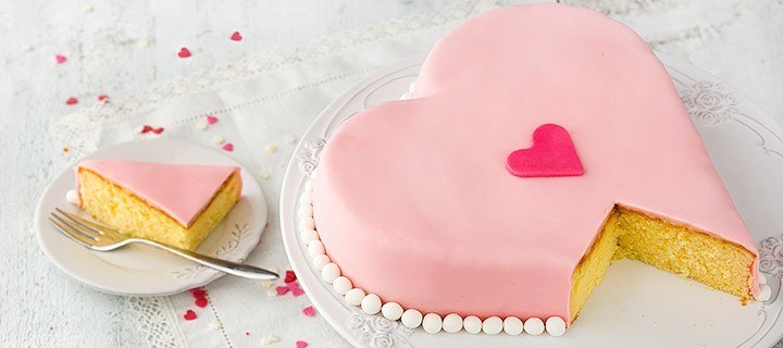 Valentijnstaart in de vorm van een hart