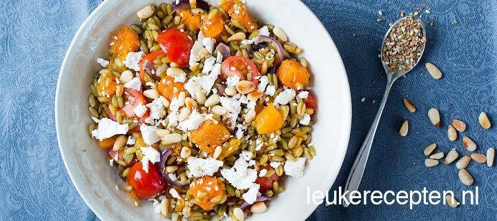 Freekeh met pompoen en za’atar