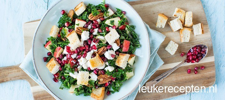 Boerenkoolsalade met geitenkaas