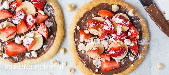 Mini Nutella pizza’s met fruit