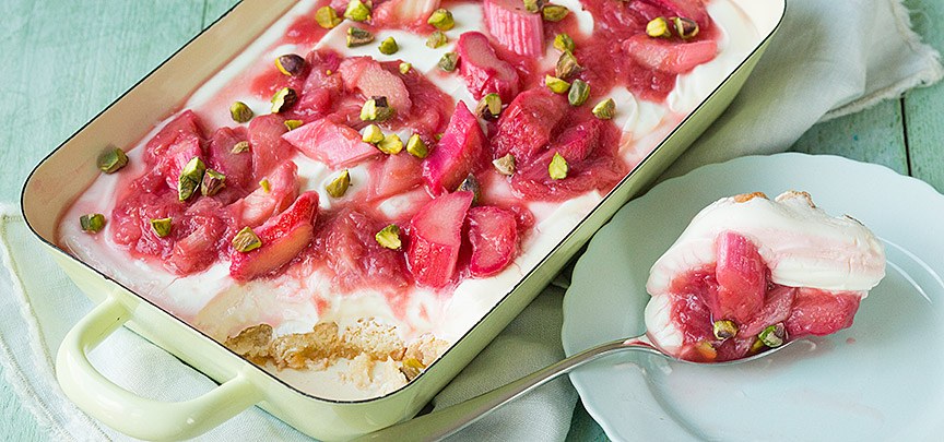Makkelijke rabarber tiramisu