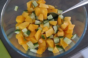 frisse couscous salade met mango stap 2