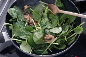 quinoa met spinazie en gehaktballetjes stap 3