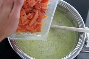 courgette soep met zalm stap 3