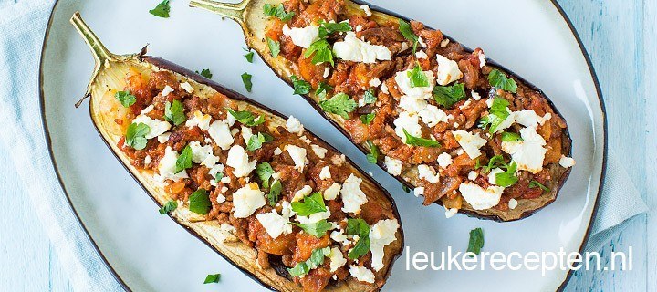 Grieks gevulde aubergine