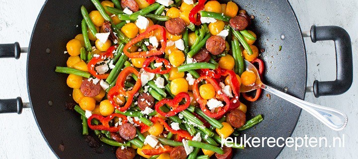 Roerbak met chorizo