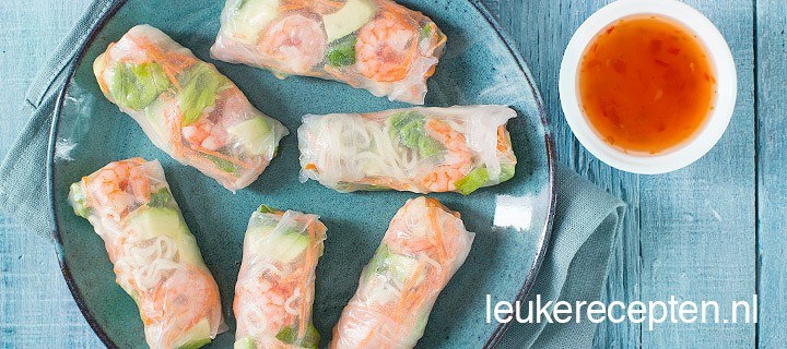 Summer rolls met garnalen