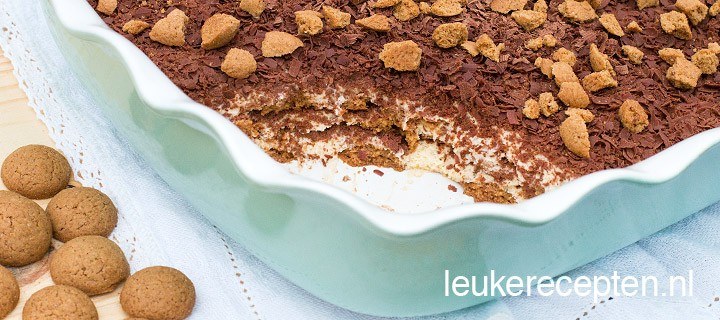 Tiramisu met pepernoten en pure chocolade