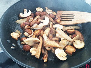 herfstsalade paddenstoelen stap 2