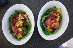 Eendenborstamuse met mango