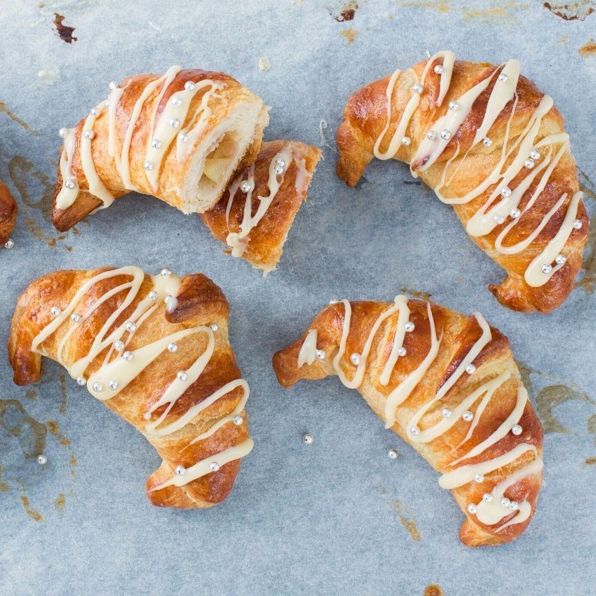 Croissantjes met appel