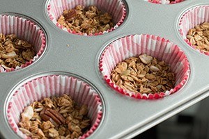 Frozen yoghurt ontbijtmuffins stap 1