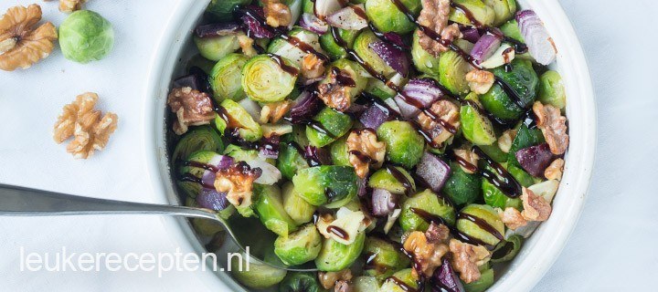 Spruitjes met walnoten uit de oven