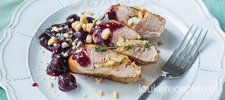 Varkenshaas met brie