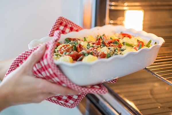 ovenschotel met aardappels en sperziebonen 04