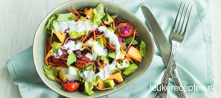 Vegetarische regenboogsalade