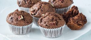 chocolade muffins met pecan - www.leukerecepten.nl