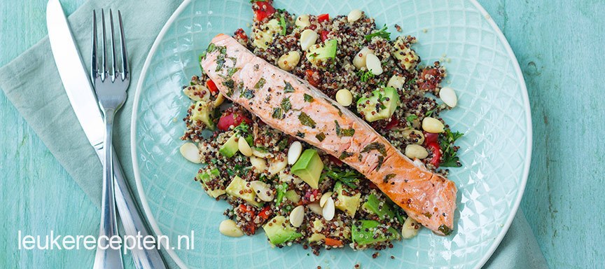 Quinoa salade met frisse zalm