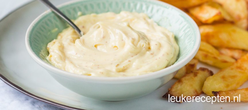 Zelfgemaakte mayonaise