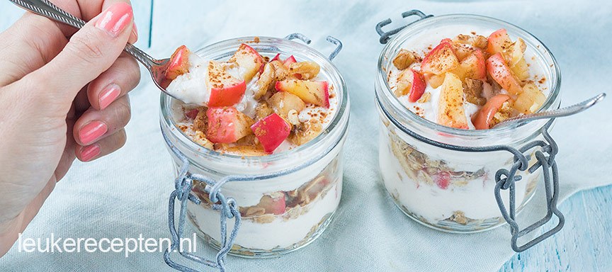 Gezonde appel trifle
