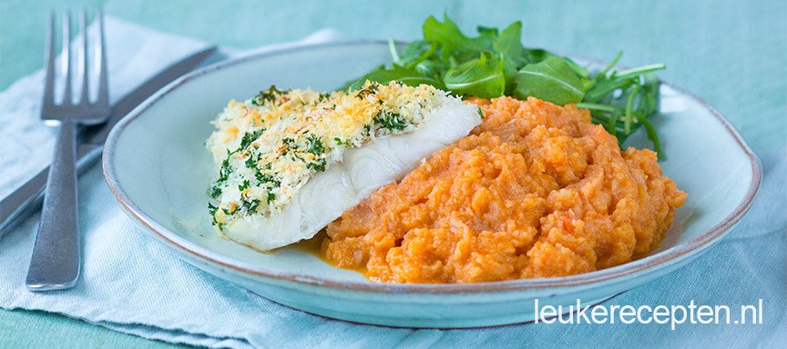 Light recept: kabeljauw met wortelpuree