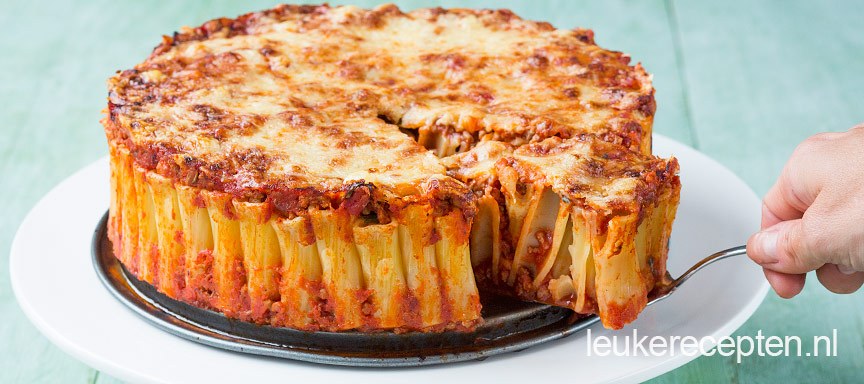 Pasta bolognese taart