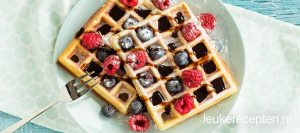 luchtige-wafels-vers-fruit - www.leukerecepten.nl