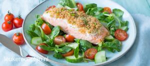 salade-met-gebakken-zalm - www.leukerecepten.nl