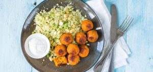 Couscous met wortelballetjes