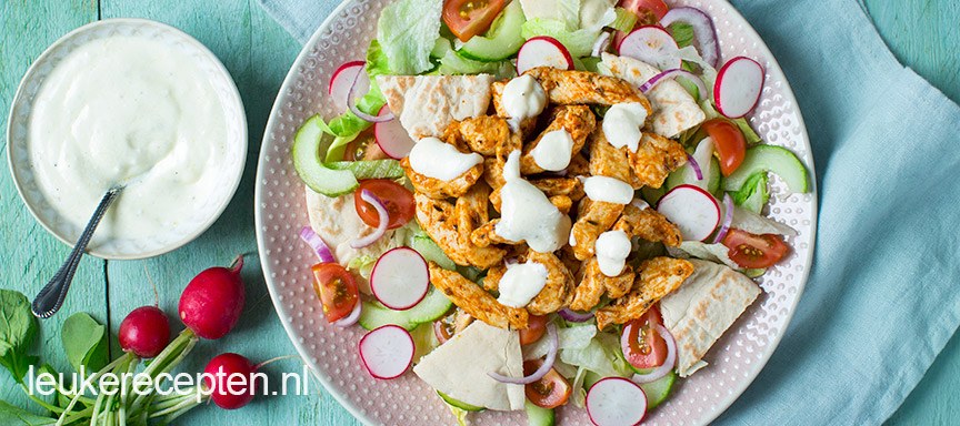 Salade met kip gyros