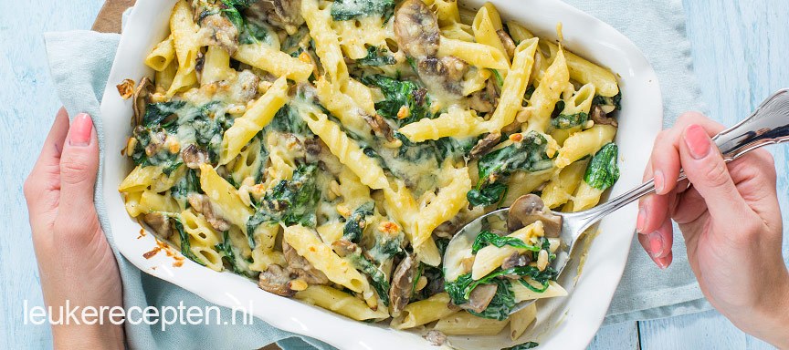 Pasta ovenschotel gorgonzolasaus